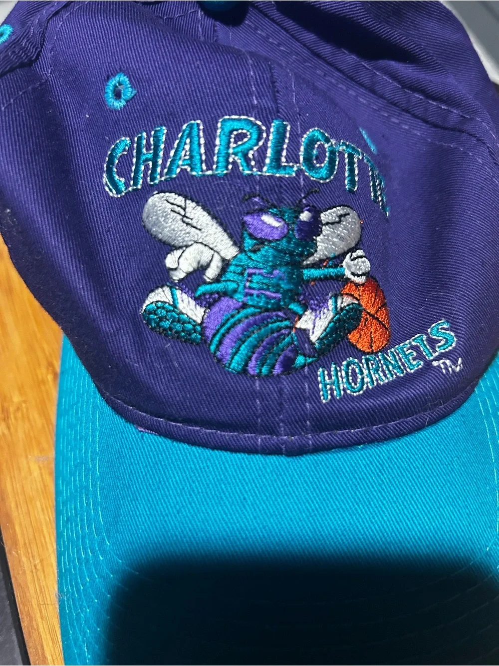 NBA Charlotte Hornets Purple and Teal Vintage Snapback Hat